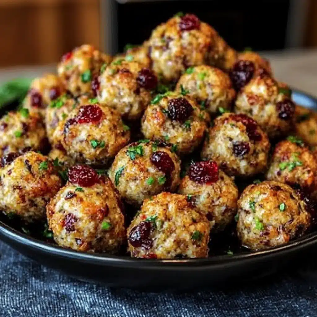 Cranberry and Turkey Stuffing Balls
