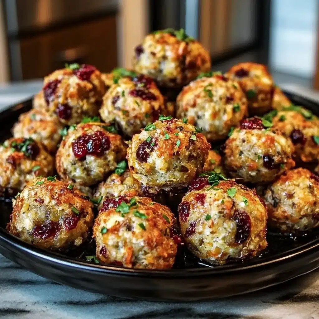 Cranberry and Turkey Stuffing Balls