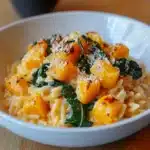 Creamy Orzo with Roasted Butternut Squash and Spinach