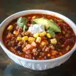 Slow Cooker Lentil Taco Chili