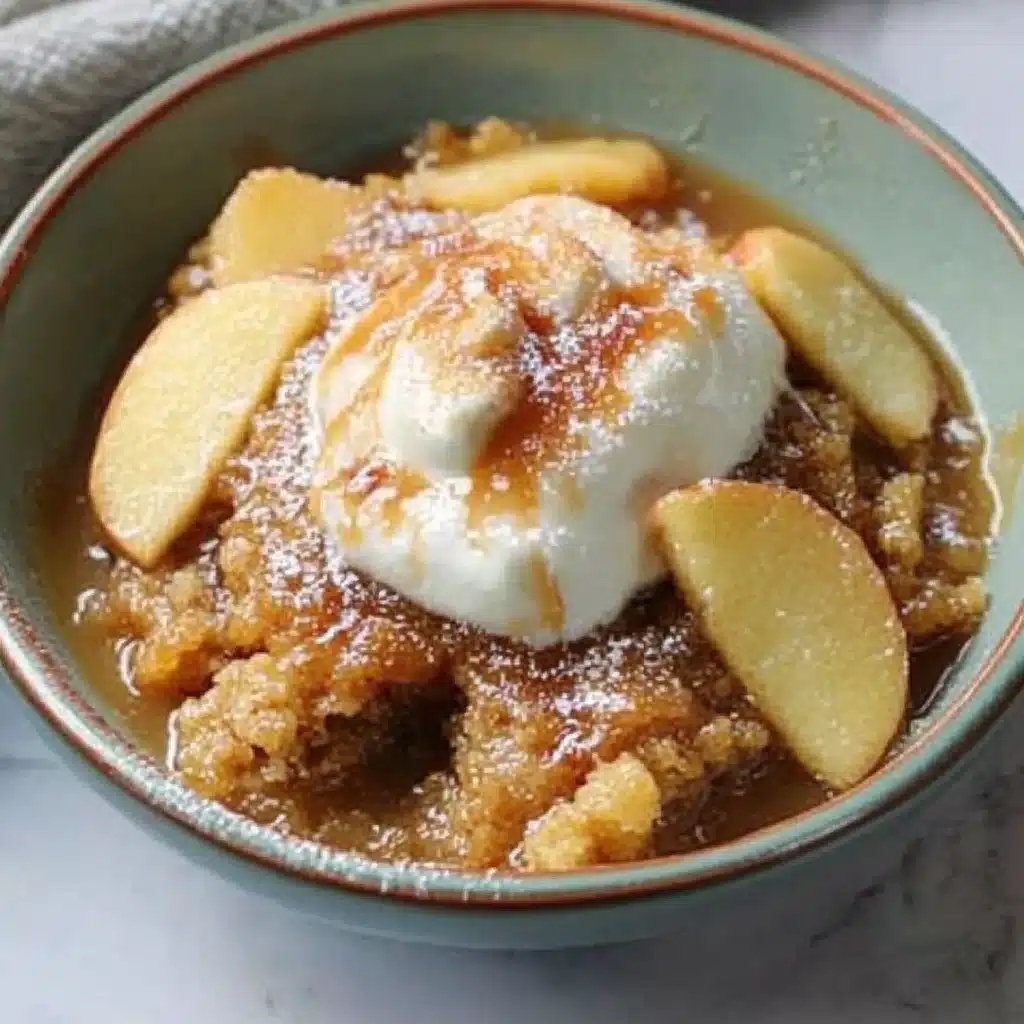 Crockpot Caramel Apple Dump Cake