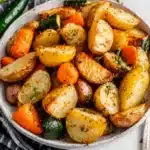 Garlic Herb Roasted Potatoes, Carrots, and Zucchini