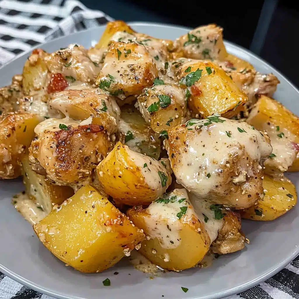 Garlic Parmesan Crockpot Chicken and Potatoes