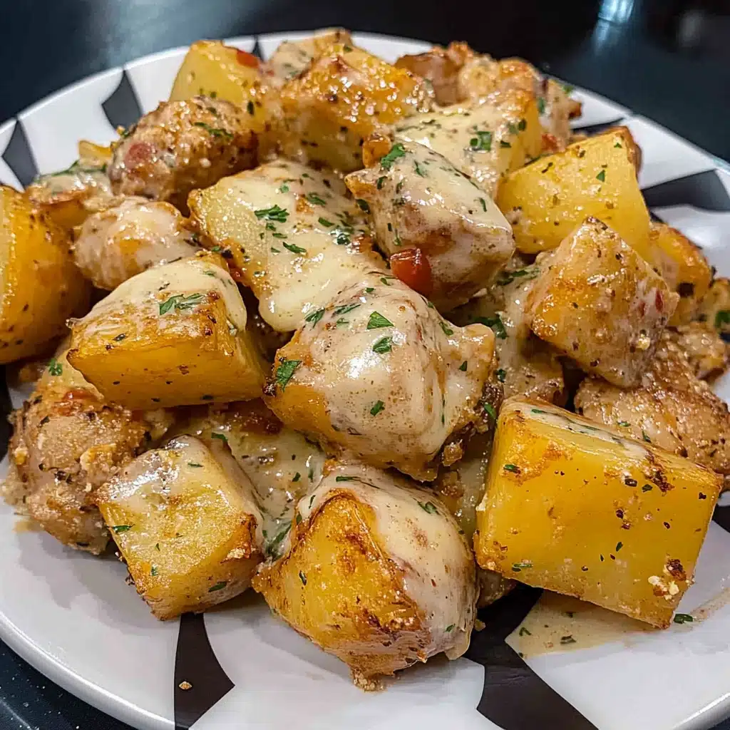 Garlic Parmesan Crockpot Chicken and Potatoes
