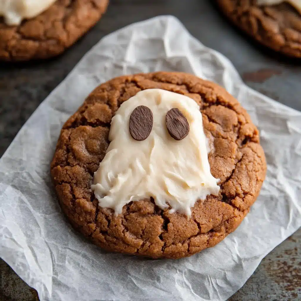 Spooky Ghost Brown Butter Pumpkin Cookies