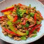 Ground Turkey and Peppers Stir-Fry