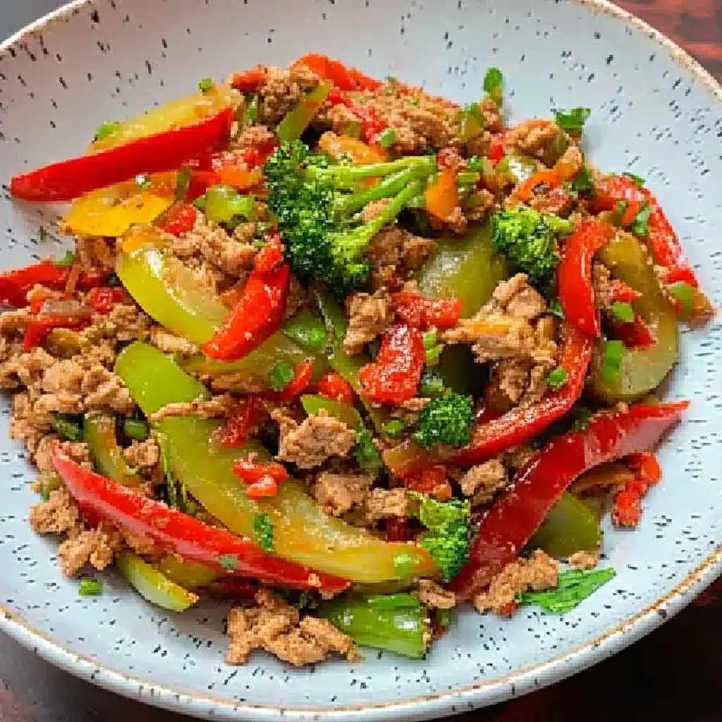 Ground Turkey and Peppers Stir-Fry
