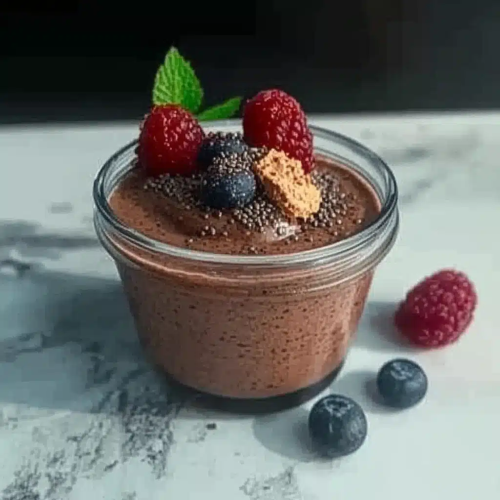 High Protein Chocolate Chia Seed Pudding