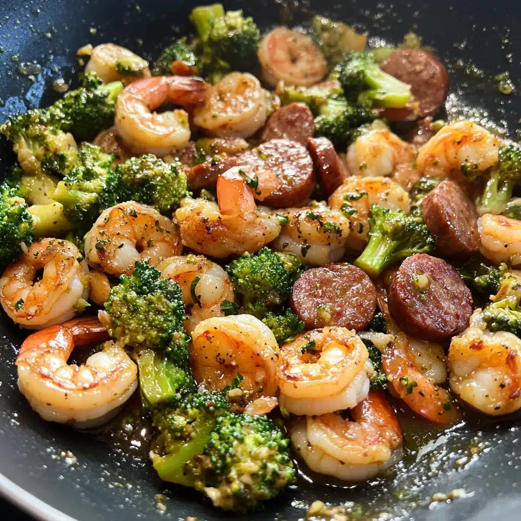 Honey Garlic Shrimp and Sausage with Broccoli