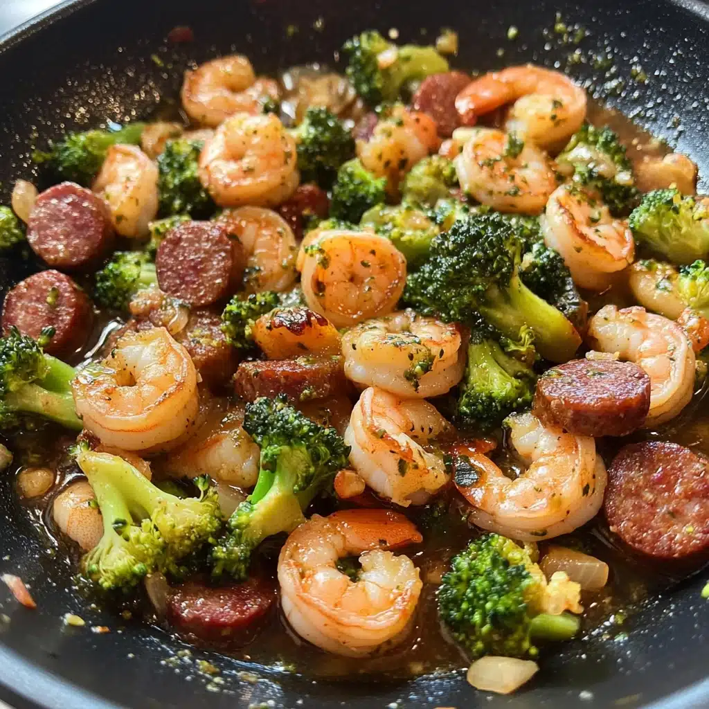 Honey Garlic Shrimp and Sausage with Broccoli