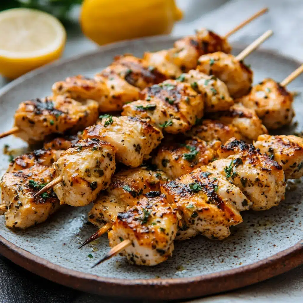Garlic Parmesan Chicken Skewers