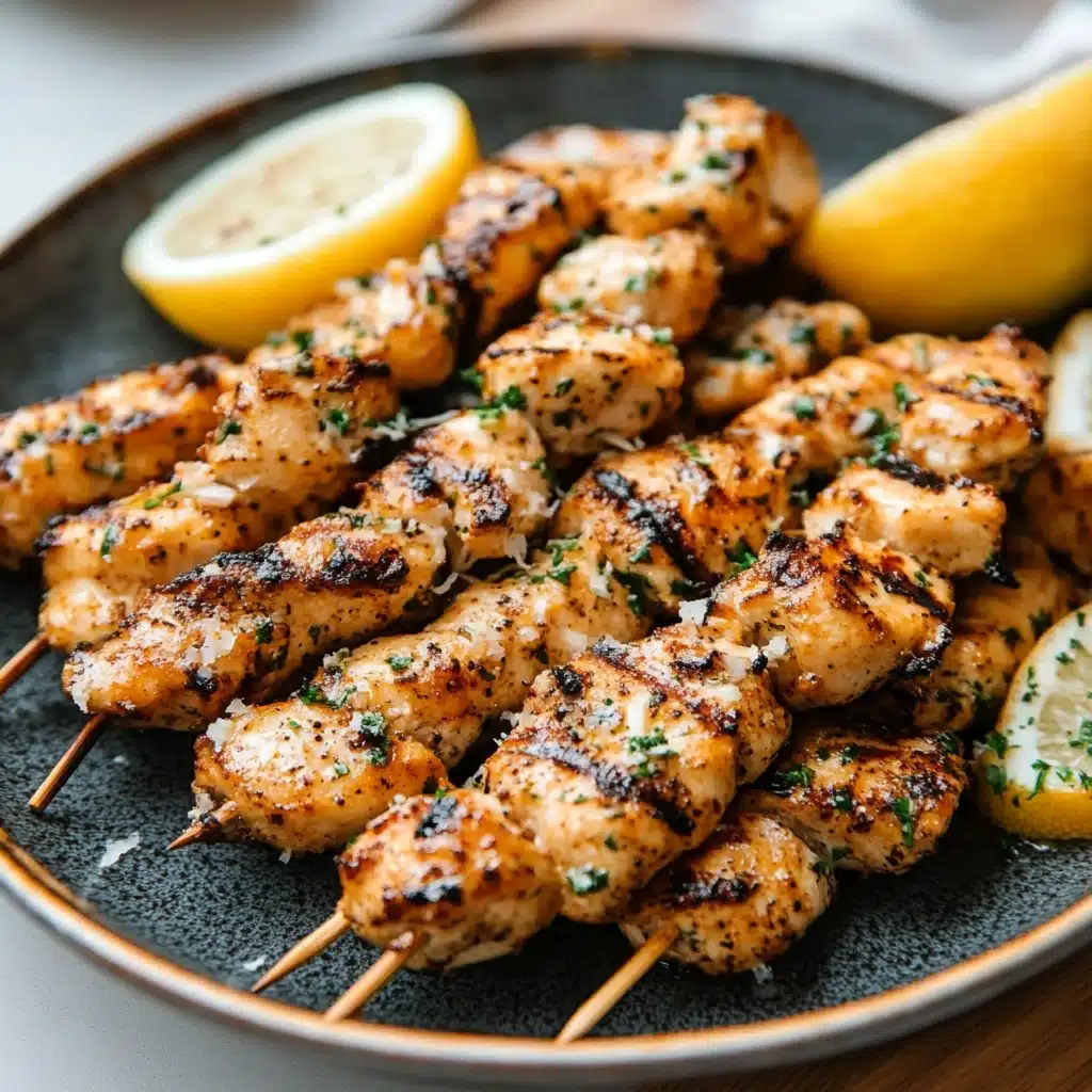 Garlic Parmesan Chicken Skewers