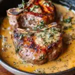 Lamb Chops with Mustard Thyme Sauce