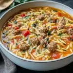 One-Pot Italian Sausage Orzo Soup