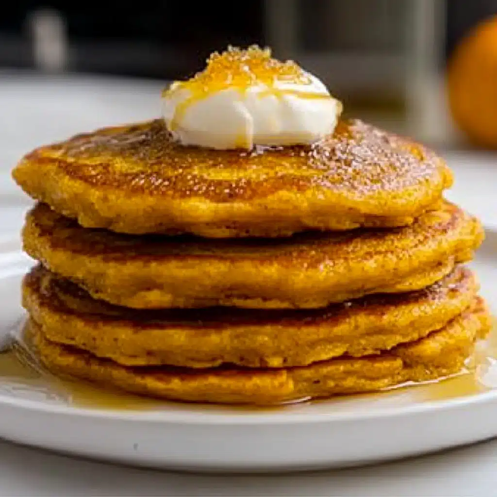 Pumpkin Greek Yogurt Pancakes