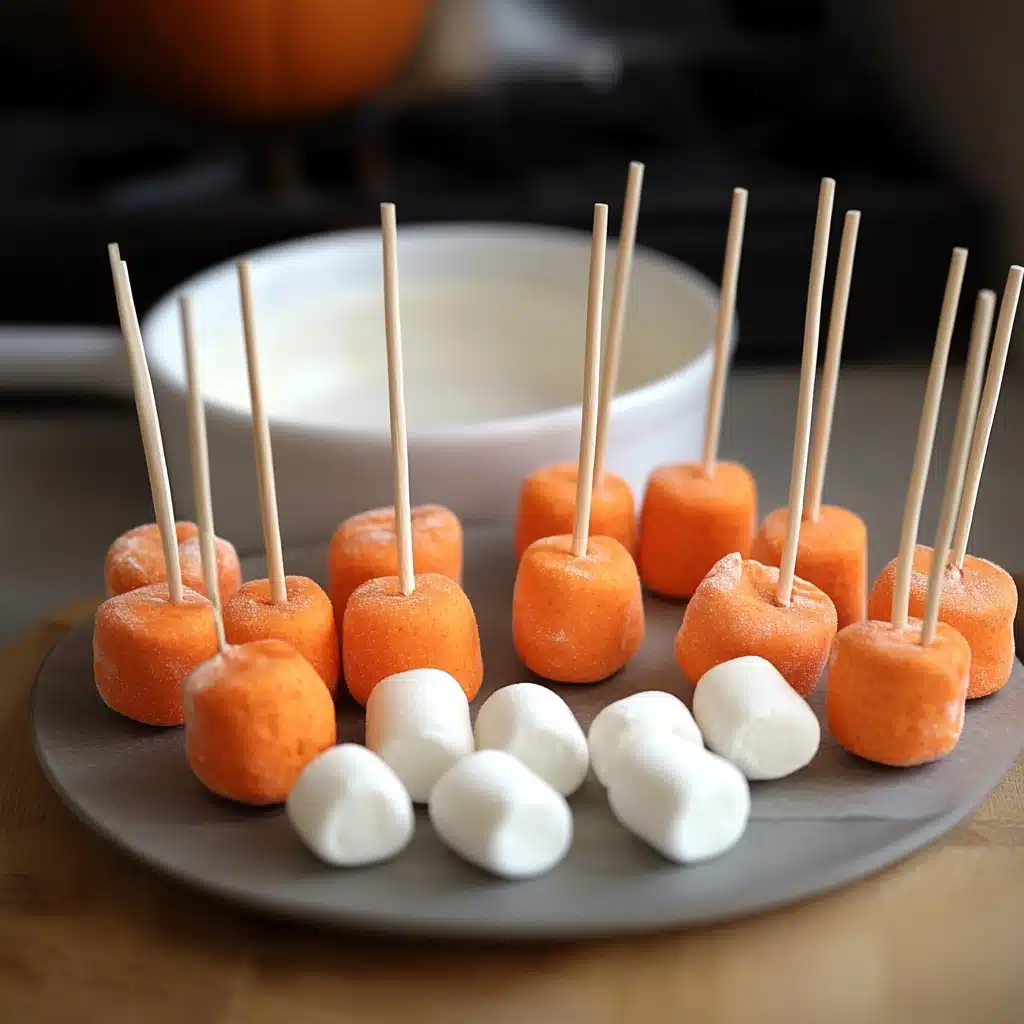 Pumpkin Marshmallow Lollipops