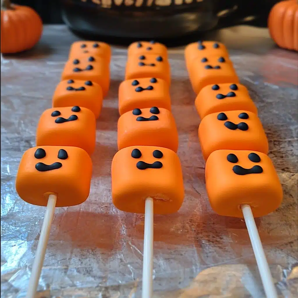 Pumpkin Marshmallow Lollipops