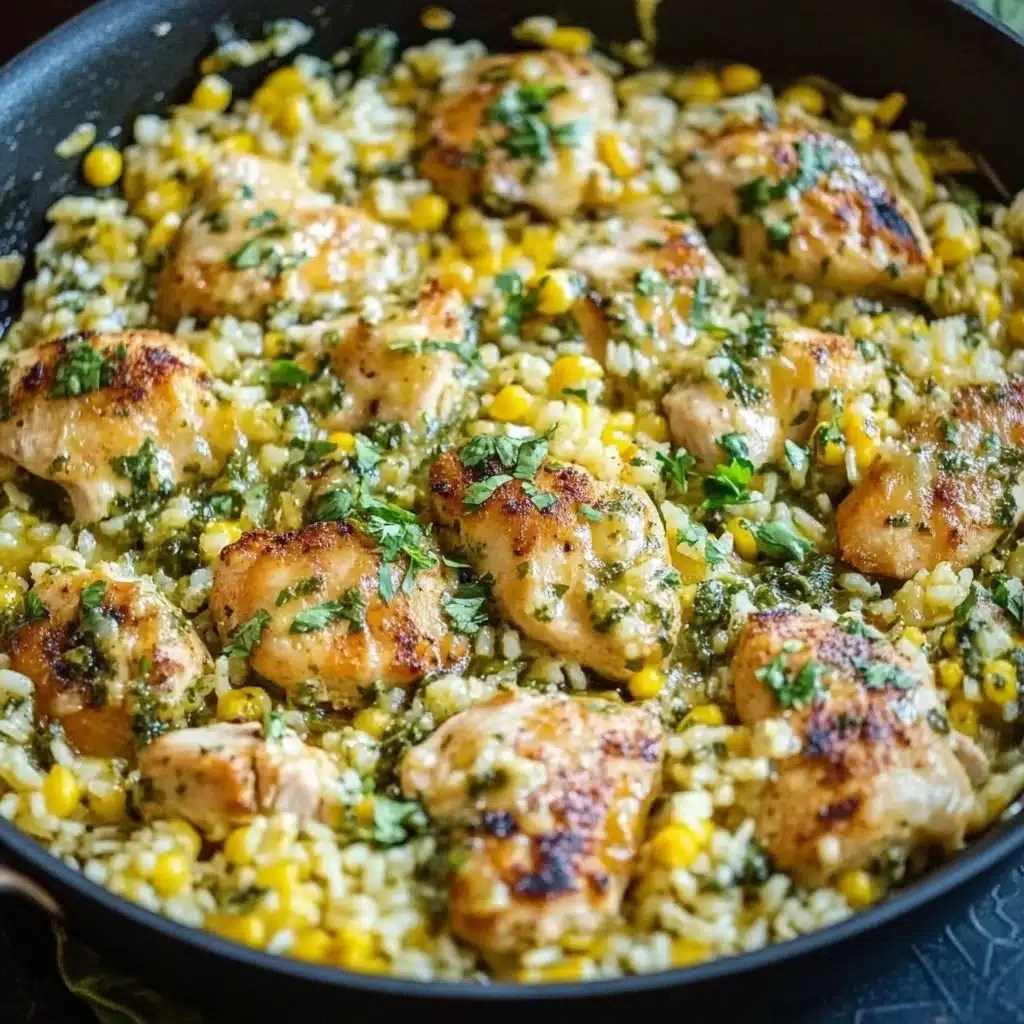Salsa Verde Chicken & Rice Skillet