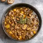 Steak and Ale Soup with Mushrooms