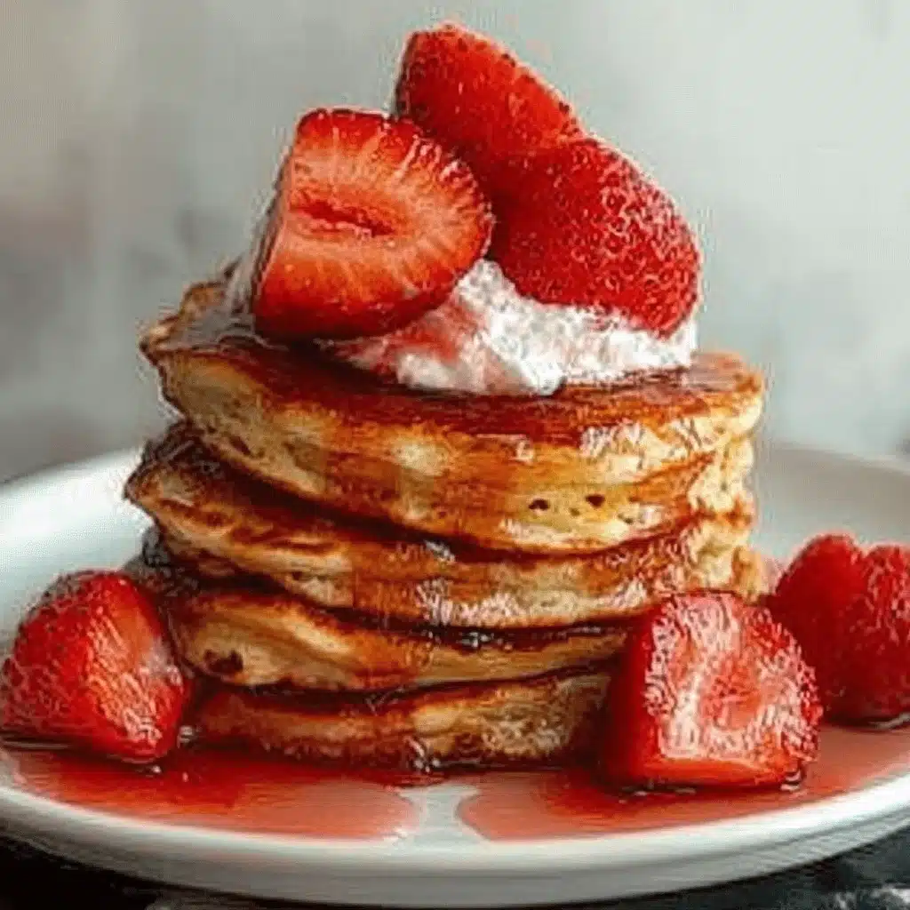 Strawberry Protein Pancakes