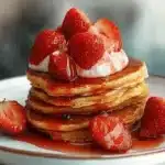 Strawberry Protein Pancakes