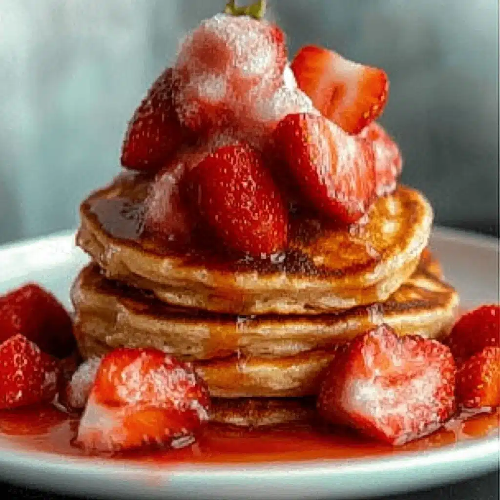 Strawberry Protein Pancakes