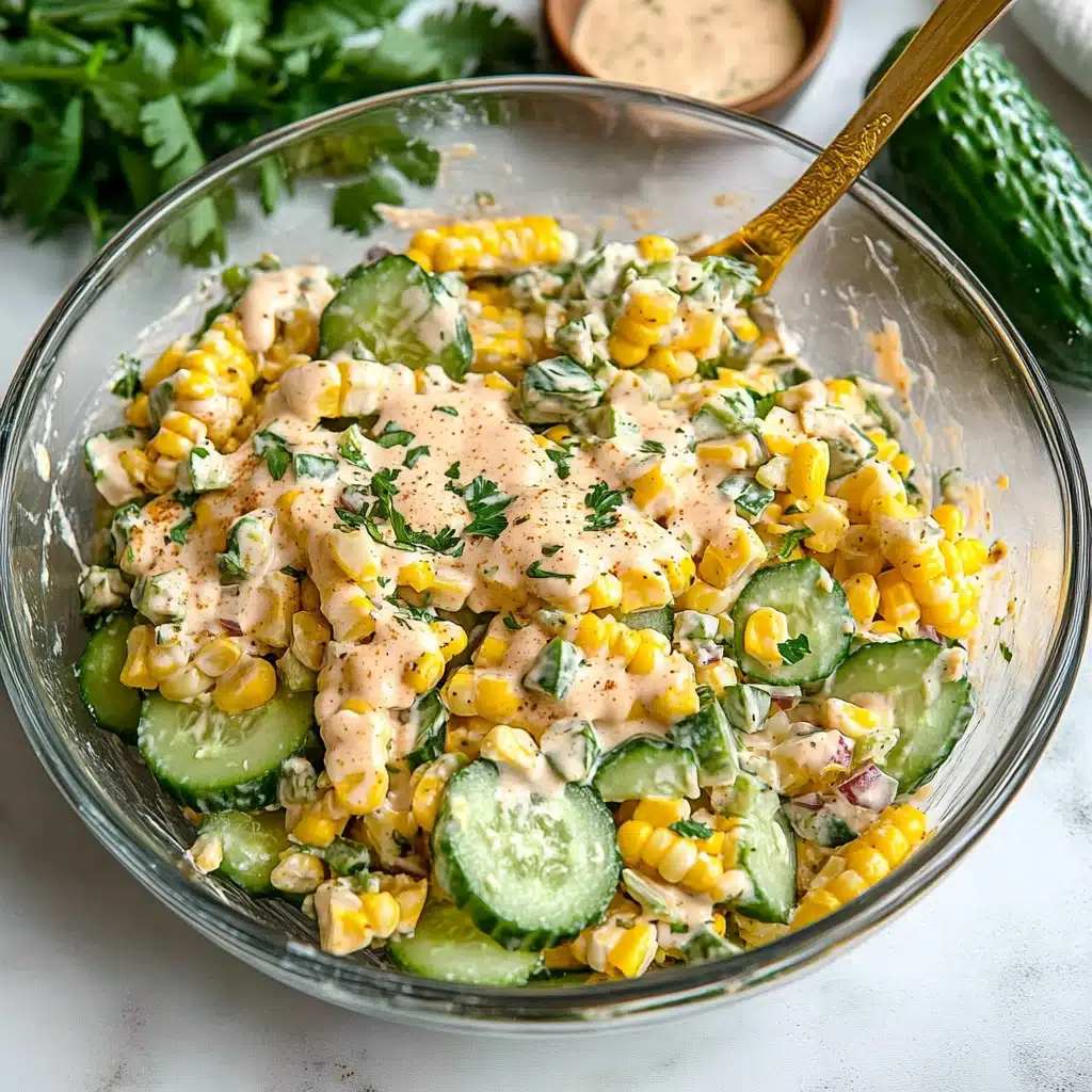 Street Corn Creamy Cucumber Salad