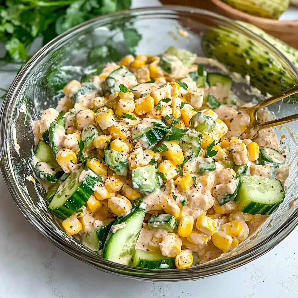 Street Corn Creamy Cucumber Salad