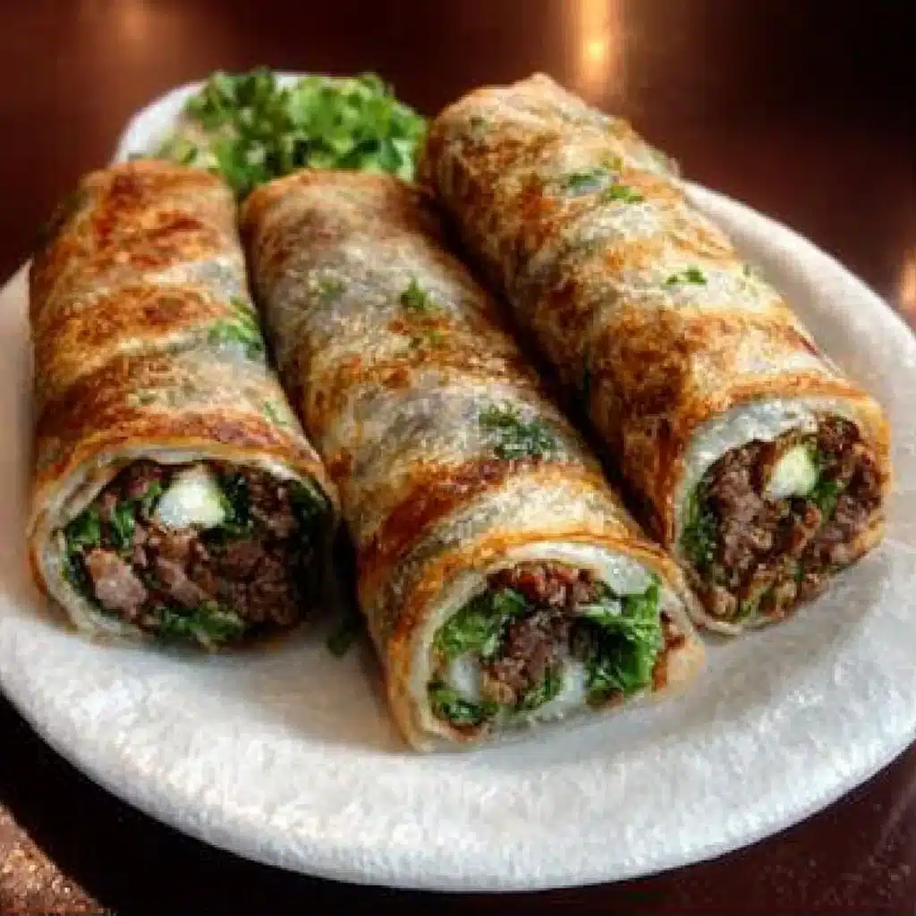 Thai Basil Beef Rolls