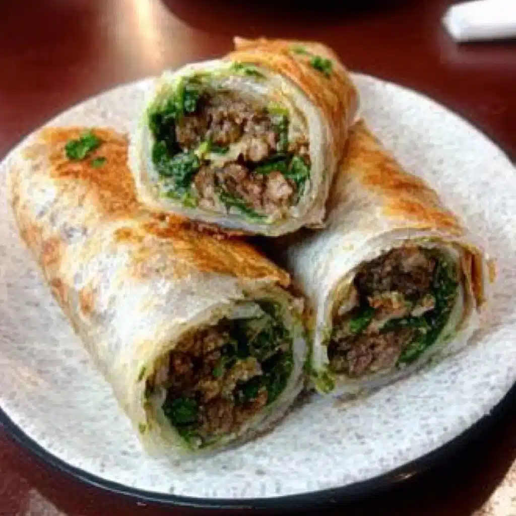 Thai Basil Beef Rolls