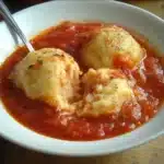 Tomato Soup with Cheddar Bay Dumplings