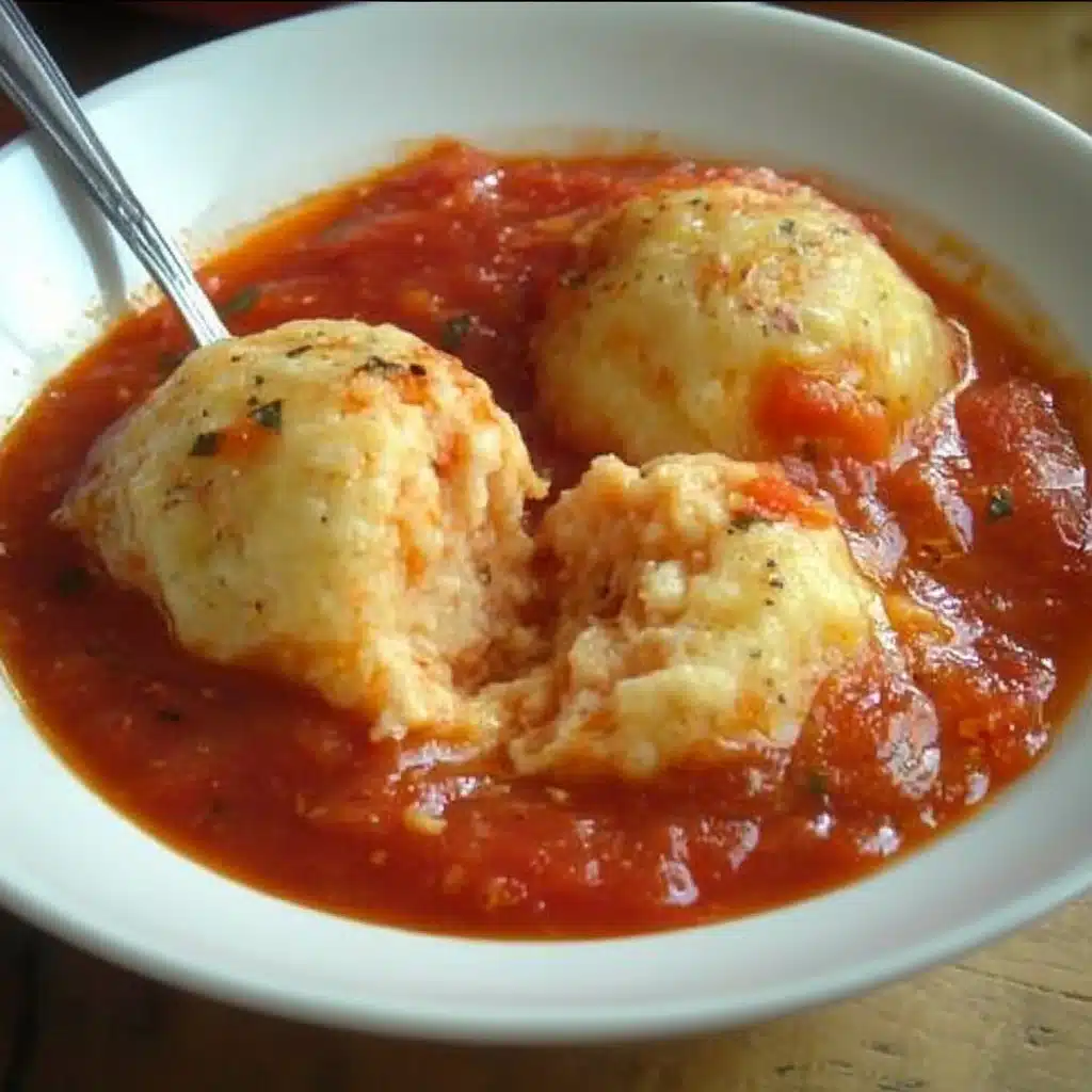 Tomato Soup with Cheddar Bay Dumplings