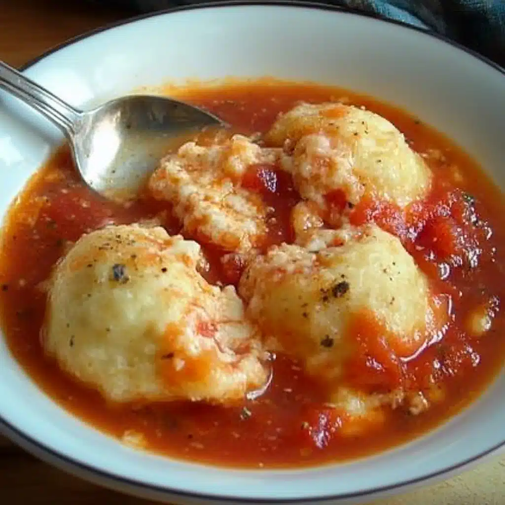 Tomato Soup with Cheddar Bay Dumplings