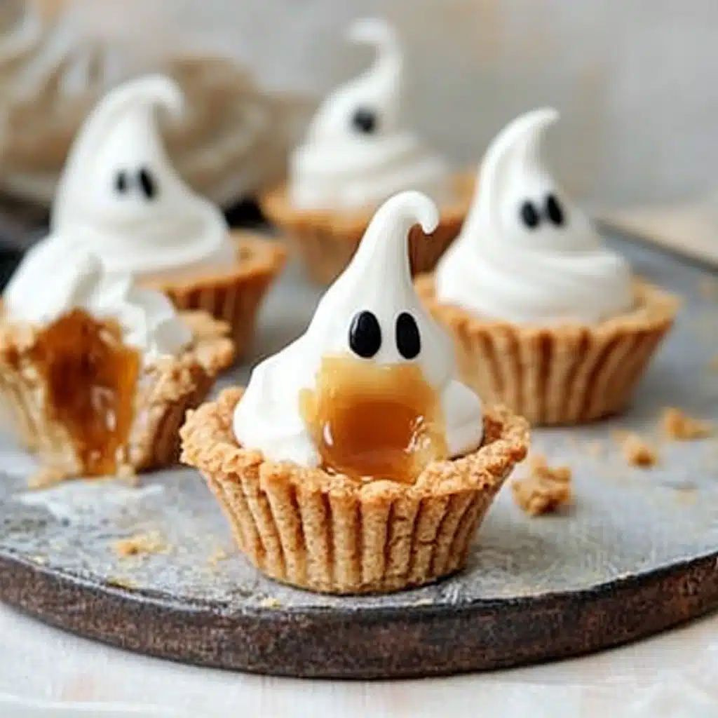Vegan Caramel Meringue Ghost Tarts