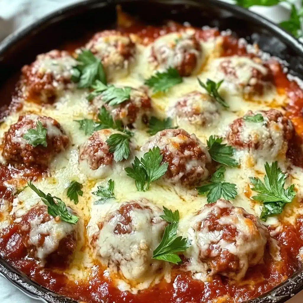 Keto Meatball Parmesan Casserole