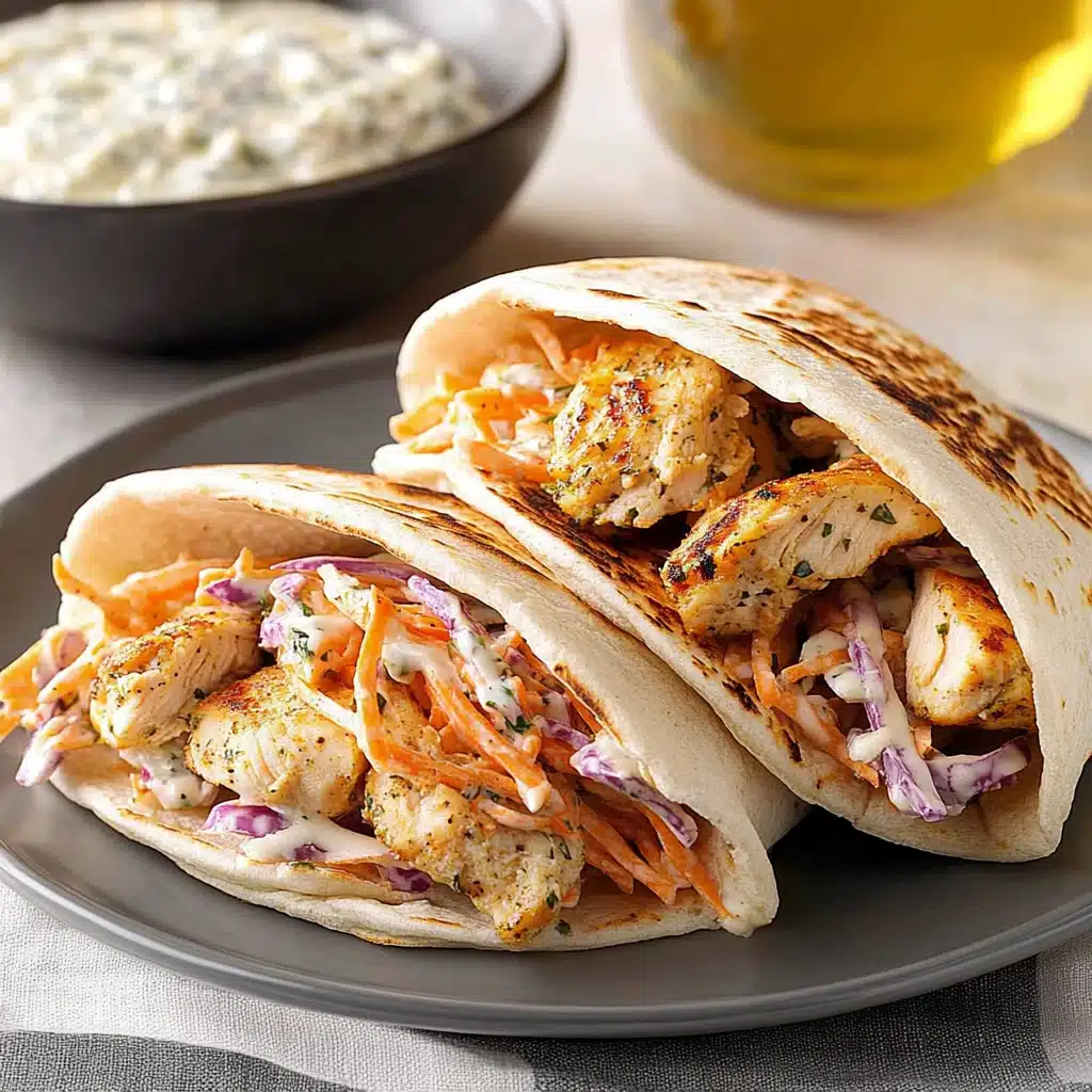 Sheet Pan Chicken Pitas With Herby Ranch Slaw
