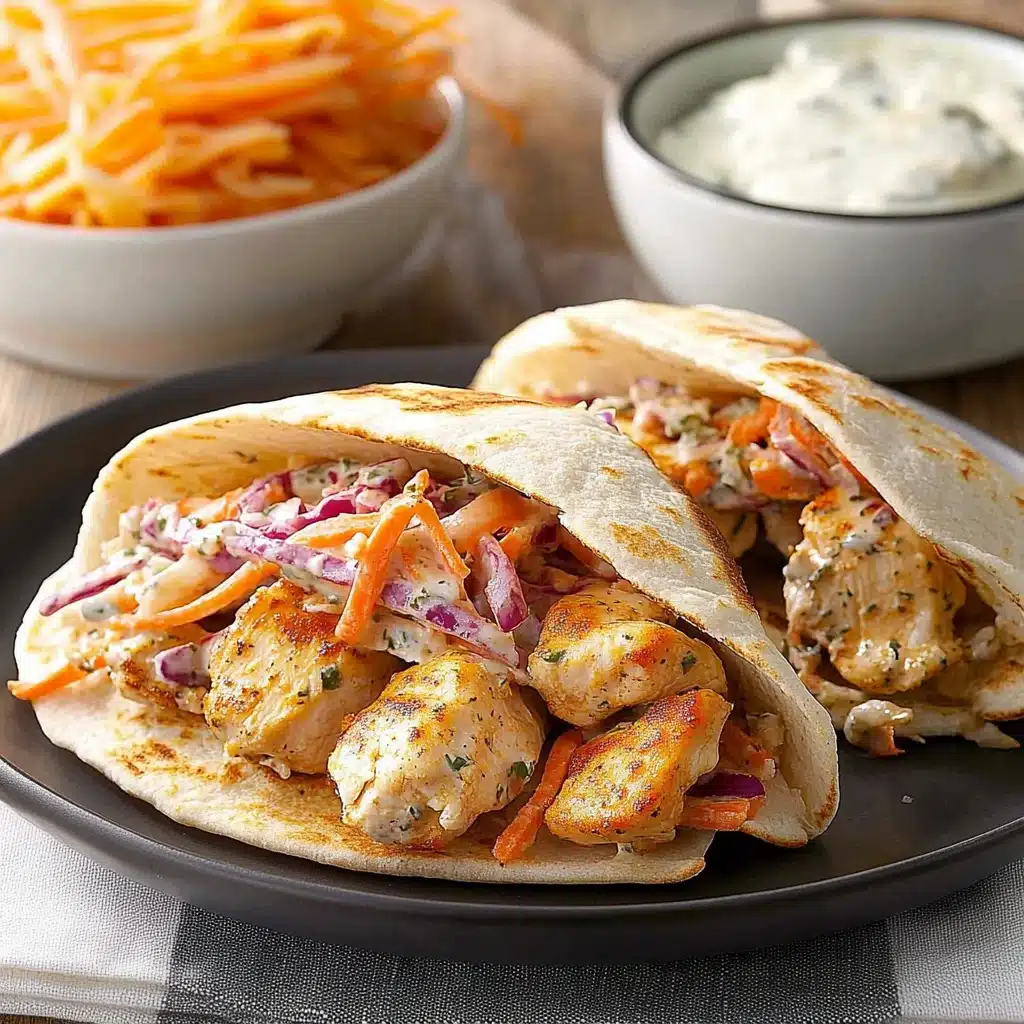 Sheet Pan Chicken Pitas With Herby Ranch Slaw