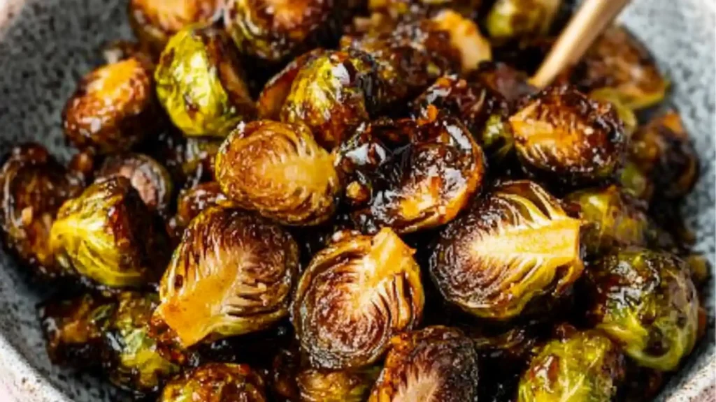 roasted brussel sprouts with bacon and maple syrup