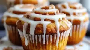 the best pumpkin cinnamon roll muffins ever
