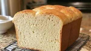 italian herb and cheese bread on a plate