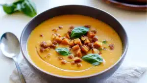 the best curry sweet potato soup with step by step instructions