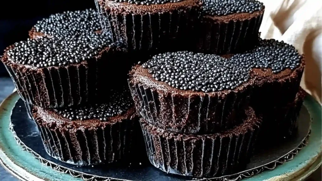 black magic chocolate cheesecake with text overlay