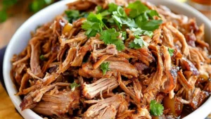 this is an image of carnitas crockpot