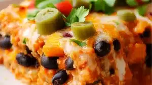 two pictures of different types of lasagna casserole with cheese and vegetables