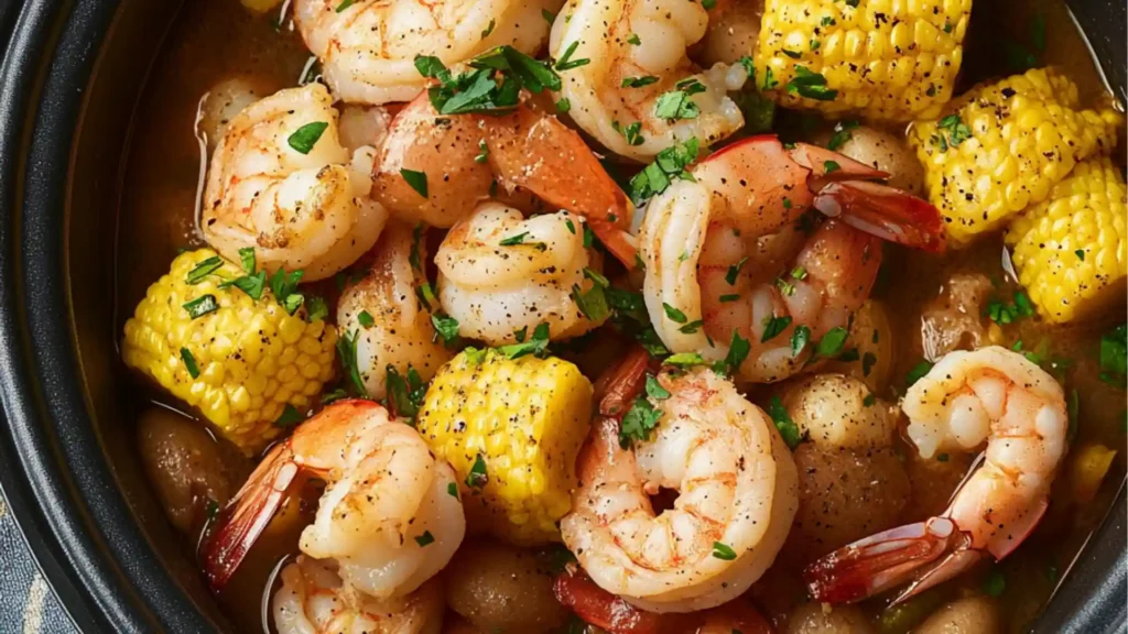 Slow Cooker Shrimp Boil