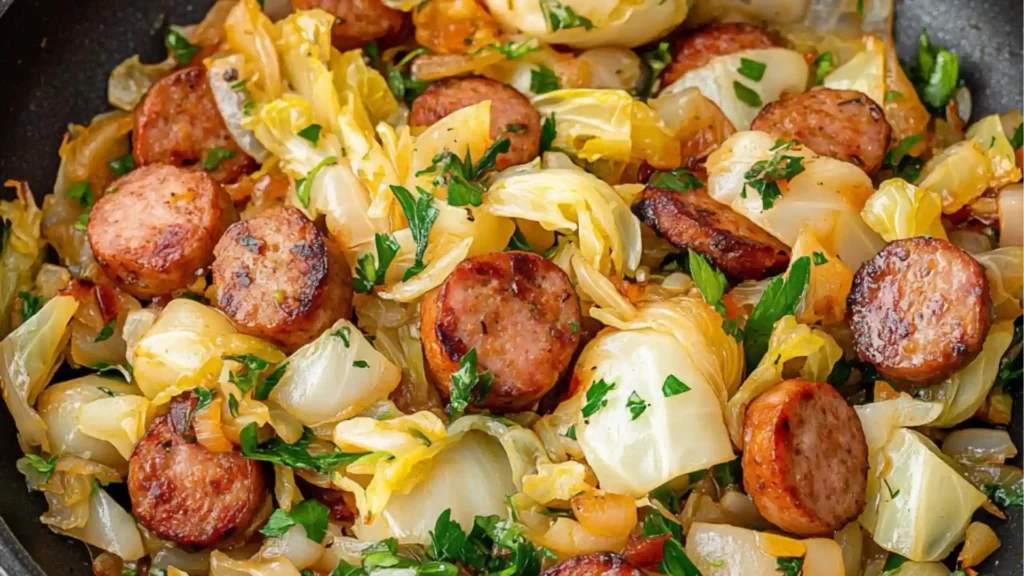 sausage and cabbage stir fry in 30 minutes is an easy dinner that's perfect for busy nights
