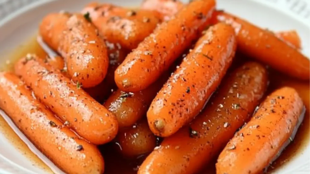 crock pot filled with carrots, meatballs and sauce