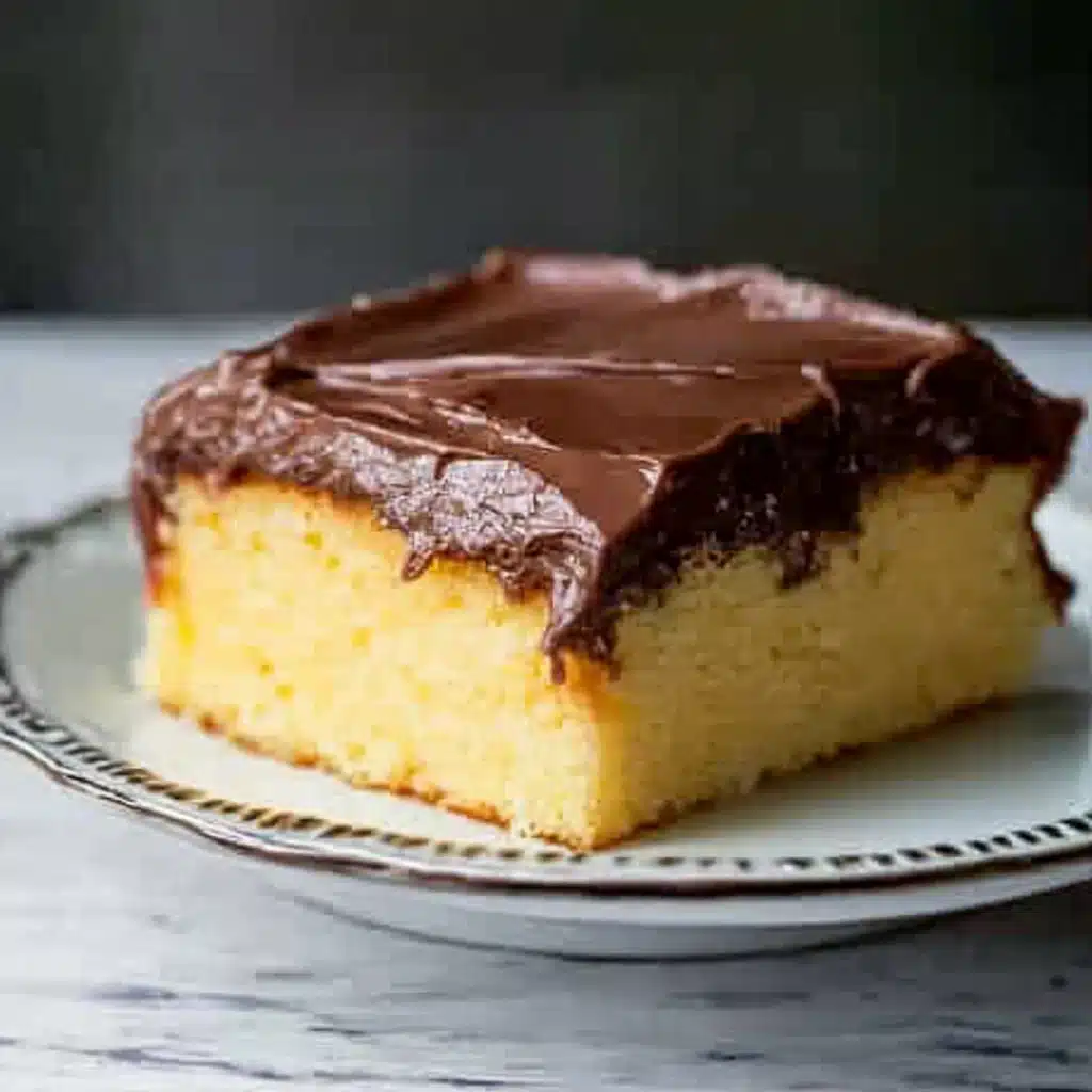 Boston Cream Poke Cake