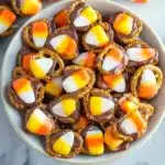 Candy Corn Pretzel Bites