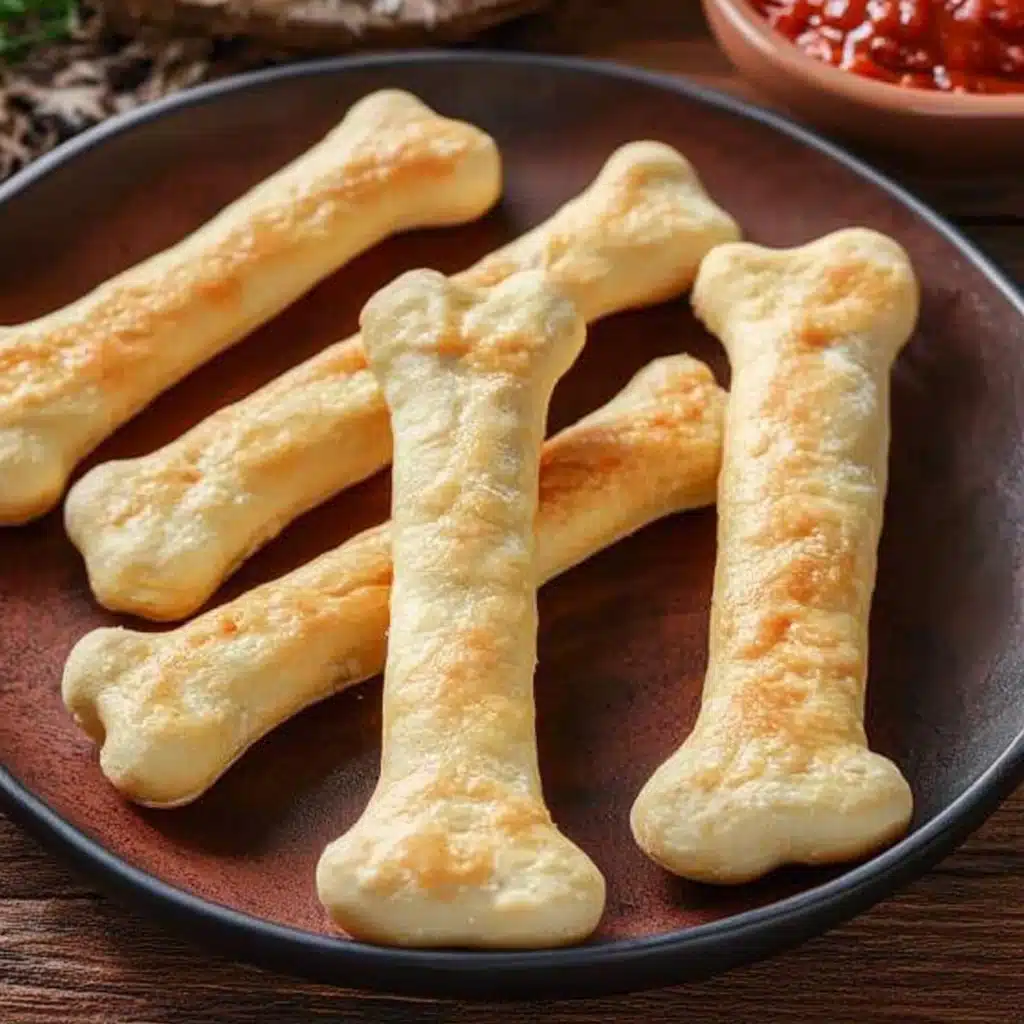 Cheesy Halloween Breadstick Bones
